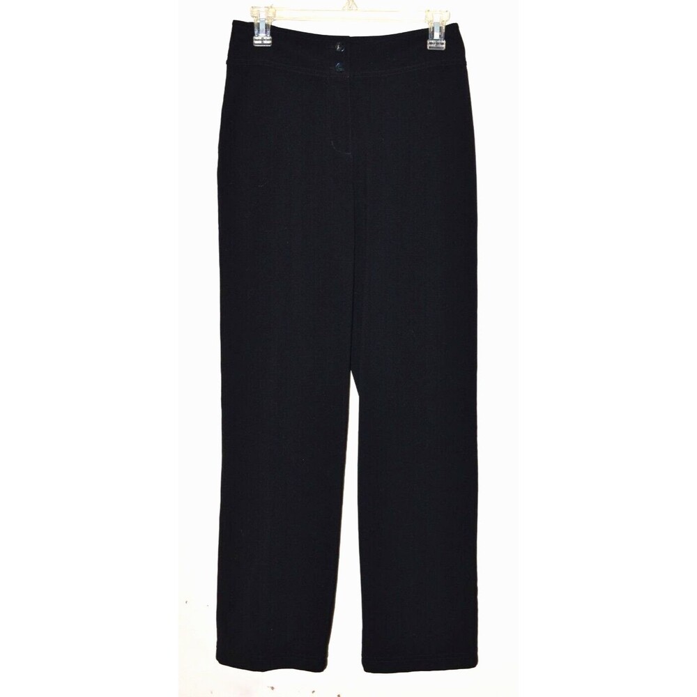 Chico's‎ Womens 0 Small Black Pants Career 28X30 Button zip comfort